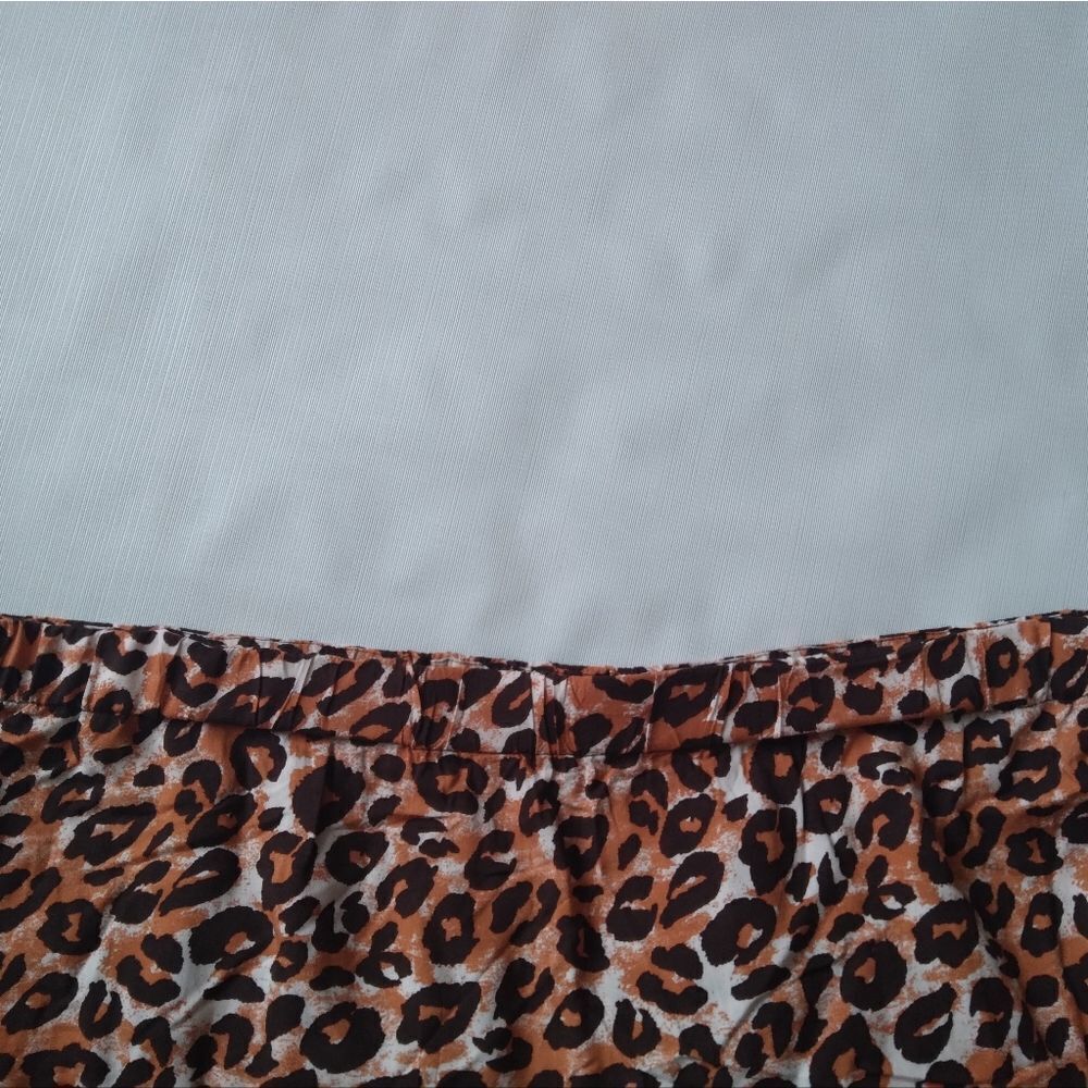 Intro. Brown Black Leopard Animal Print High Low Hem Plus Size Skirt Women's 3X - Picture 8 of 13
